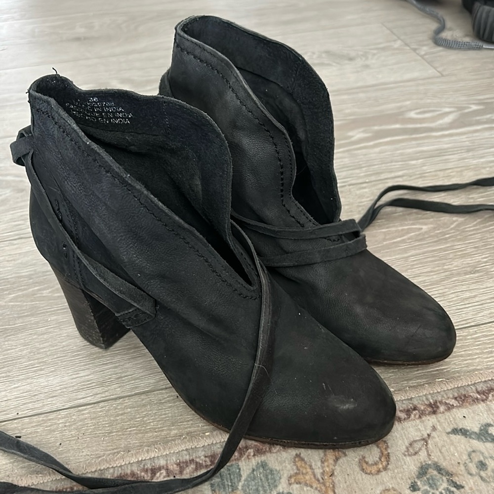 FREE PEOPLE ANKLE TIE BOOTIES